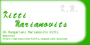 kitti marianovits business card
